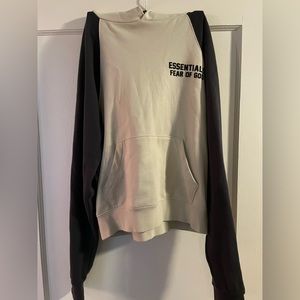 Kids Fear Of God Essentials Raglan Hoodie Pullover Sz 12 Wheat Youth L woman XS